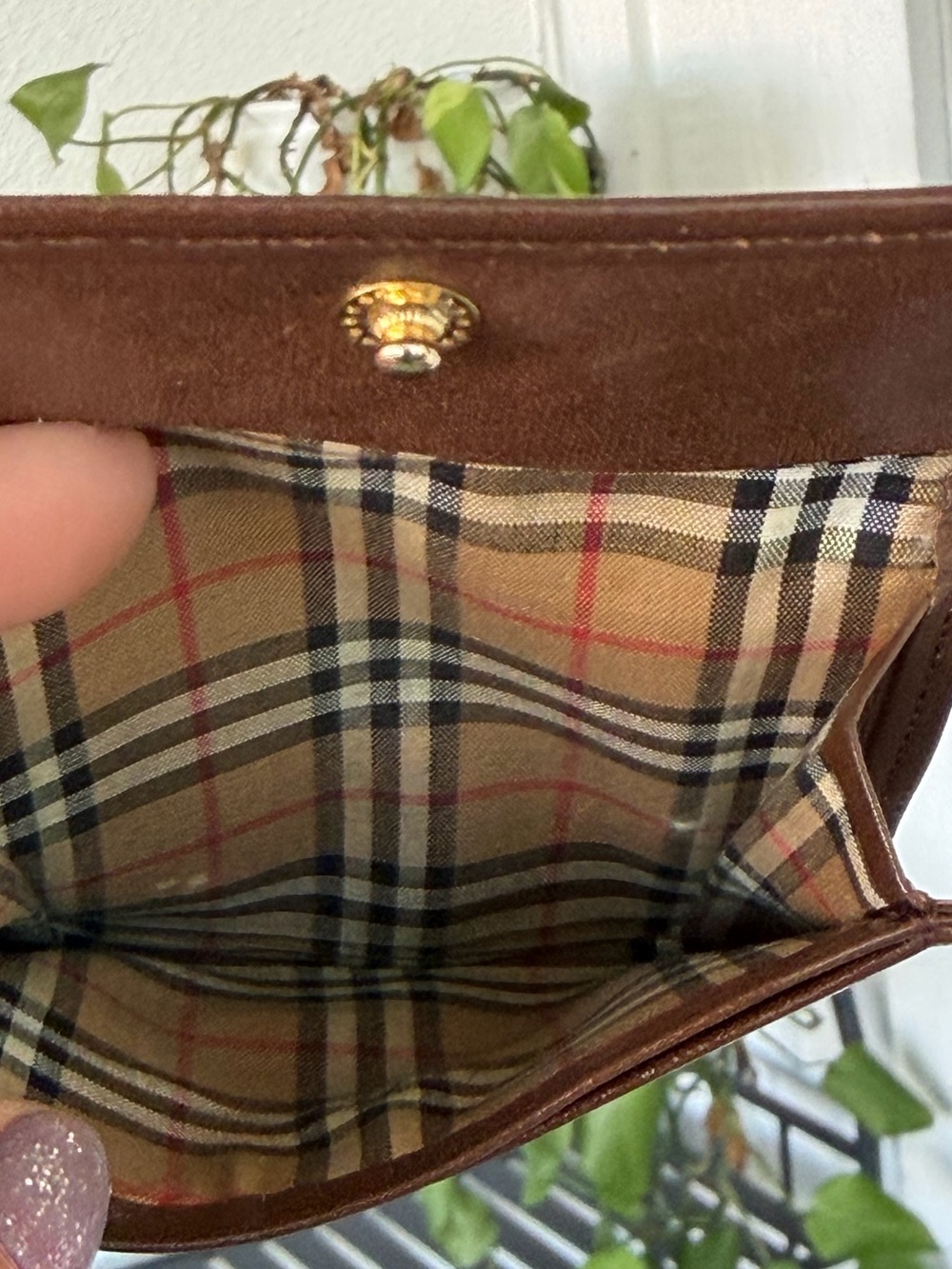 Burberrys vintage Canvas Leather Coin Purse - Picture 6 of 6
